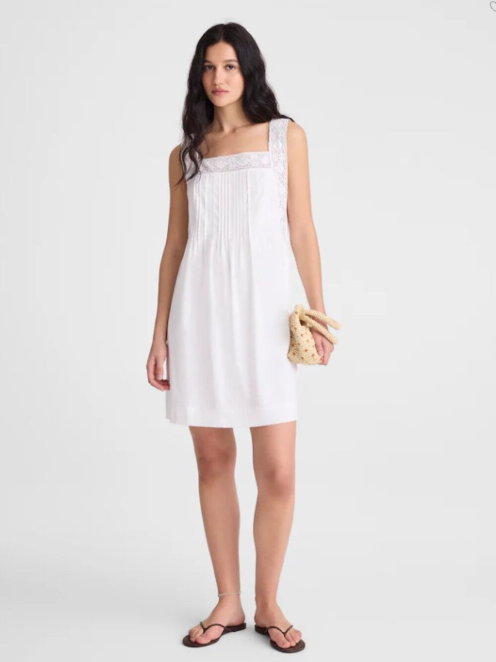NWT Madewell "Sophie" mini dress XL white cotton - lined
